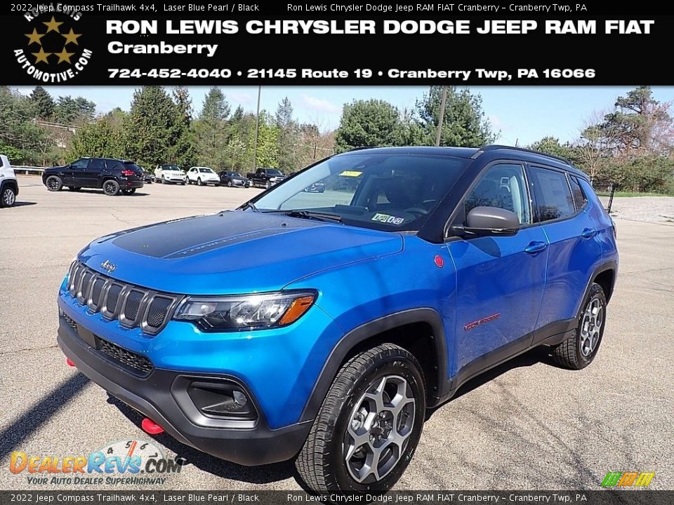 2022 Jeep Compass Trailhawk 4x4 Laser Blue Pearl / Black Photo #1