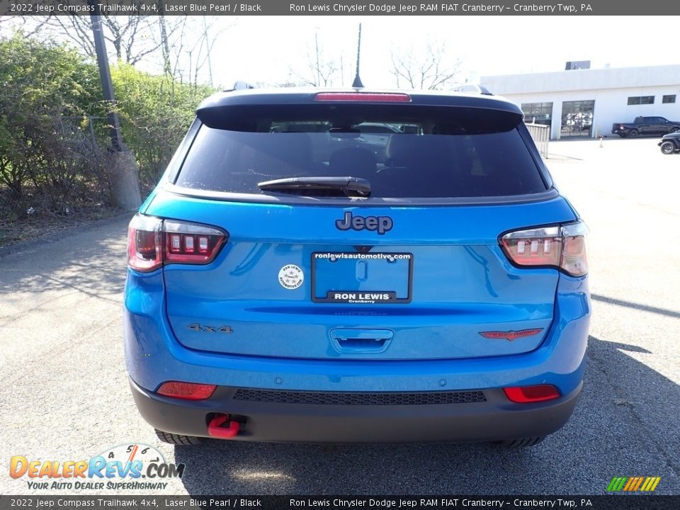 2022 Jeep Compass Trailhawk 4x4 Laser Blue Pearl / Black Photo #4
