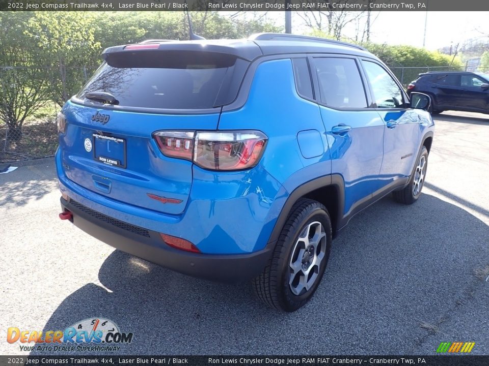 2022 Jeep Compass Trailhawk 4x4 Laser Blue Pearl / Black Photo #5