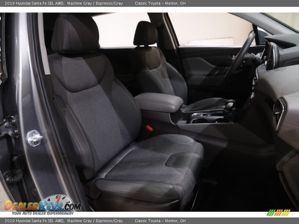 2019 Hyundai Santa Fe SEL AWD Machine Gray / Espresso/Gray Photo #14