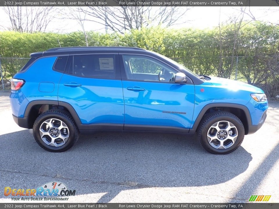 2022 Jeep Compass Trailhawk 4x4 Laser Blue Pearl / Black Photo #6