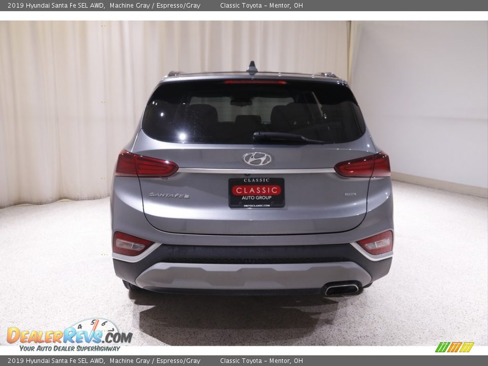 2019 Hyundai Santa Fe SEL AWD Machine Gray / Espresso/Gray Photo #17