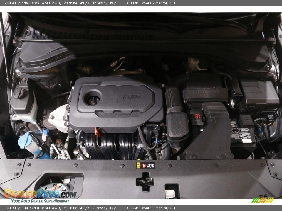 2019 Hyundai Santa Fe SEL AWD Machine Gray / Espresso/Gray Photo #18