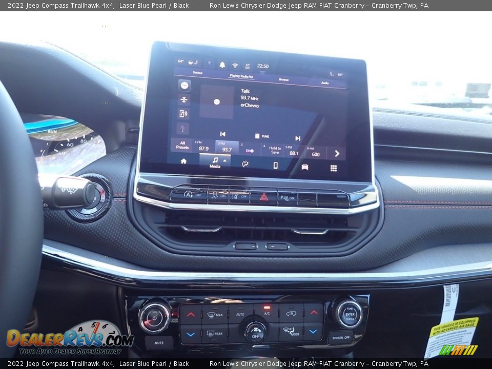 2022 Jeep Compass Trailhawk 4x4 Laser Blue Pearl / Black Photo #16