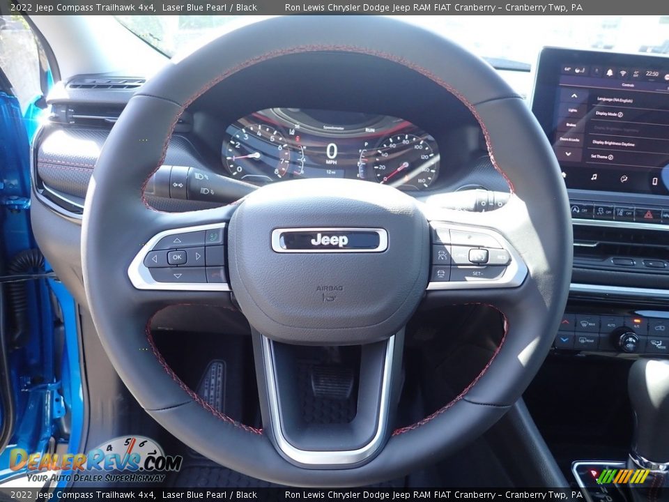2022 Jeep Compass Trailhawk 4x4 Laser Blue Pearl / Black Photo #17
