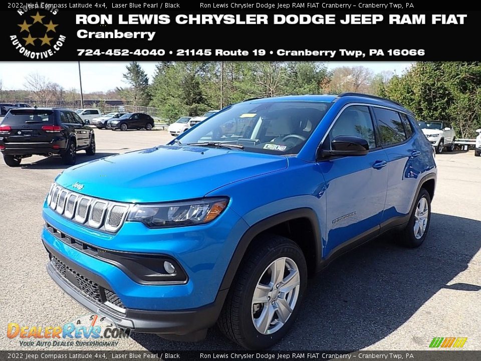2022 Jeep Compass Latitude 4x4 Laser Blue Pearl / Black Photo #1
