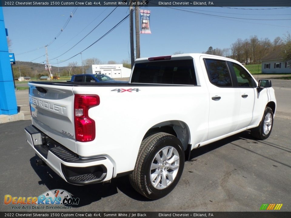 2022 Chevrolet Silverado 1500 Custom Crew Cab 4x4 Summit White / Jet Black Photo #4