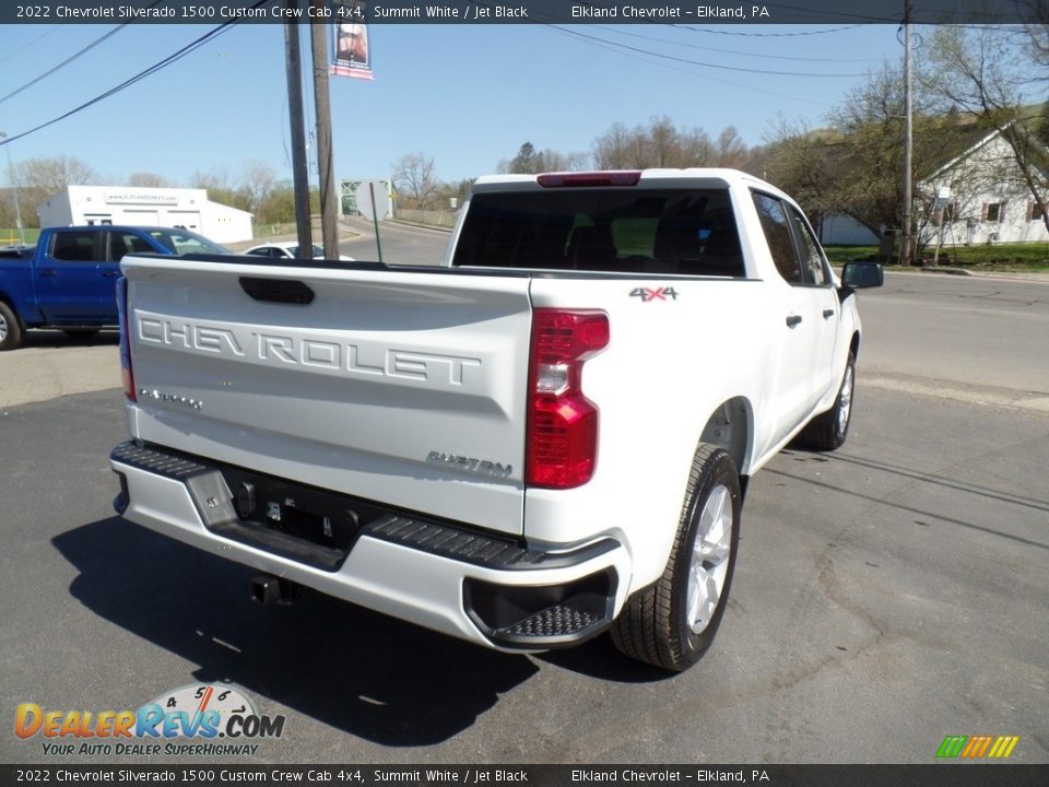 2022 Chevrolet Silverado 1500 Custom Crew Cab 4x4 Summit White / Jet Black Photo #5