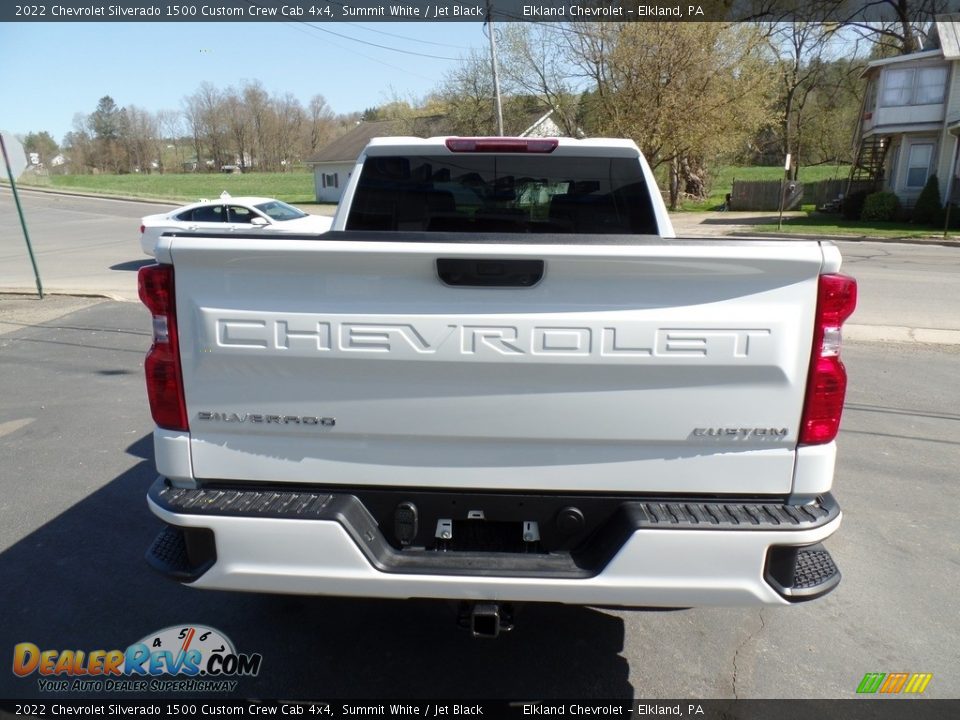 2022 Chevrolet Silverado 1500 Custom Crew Cab 4x4 Summit White / Jet Black Photo #6