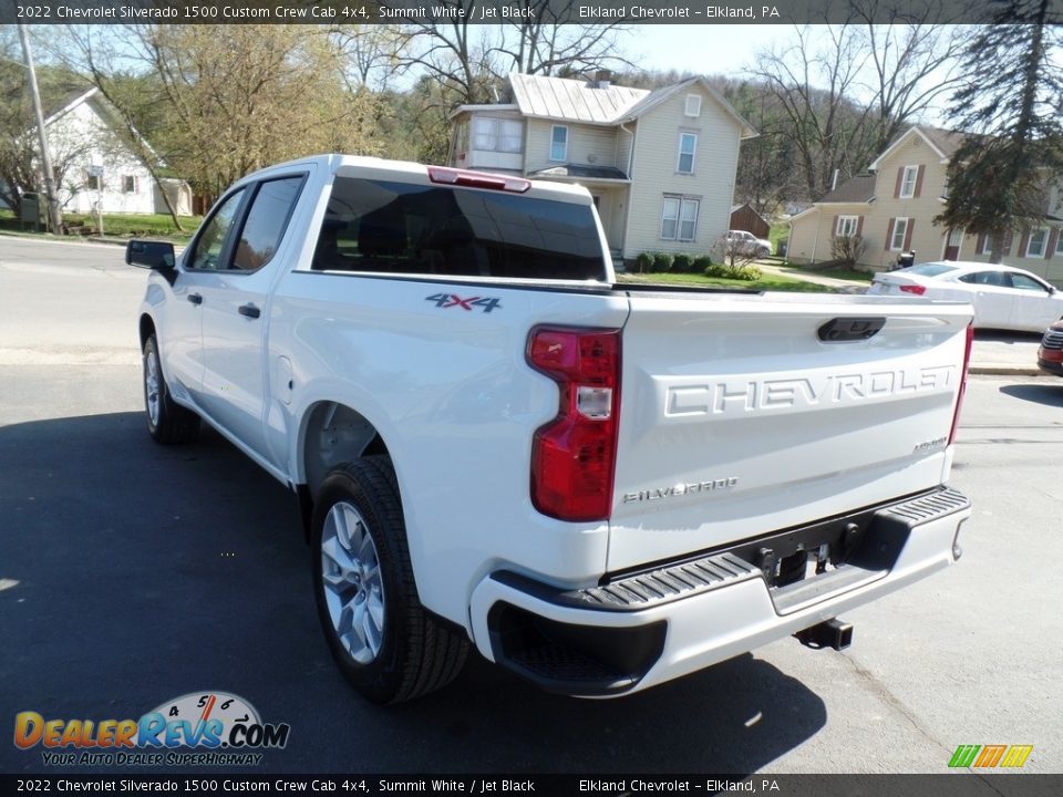 2022 Chevrolet Silverado 1500 Custom Crew Cab 4x4 Summit White / Jet Black Photo #7