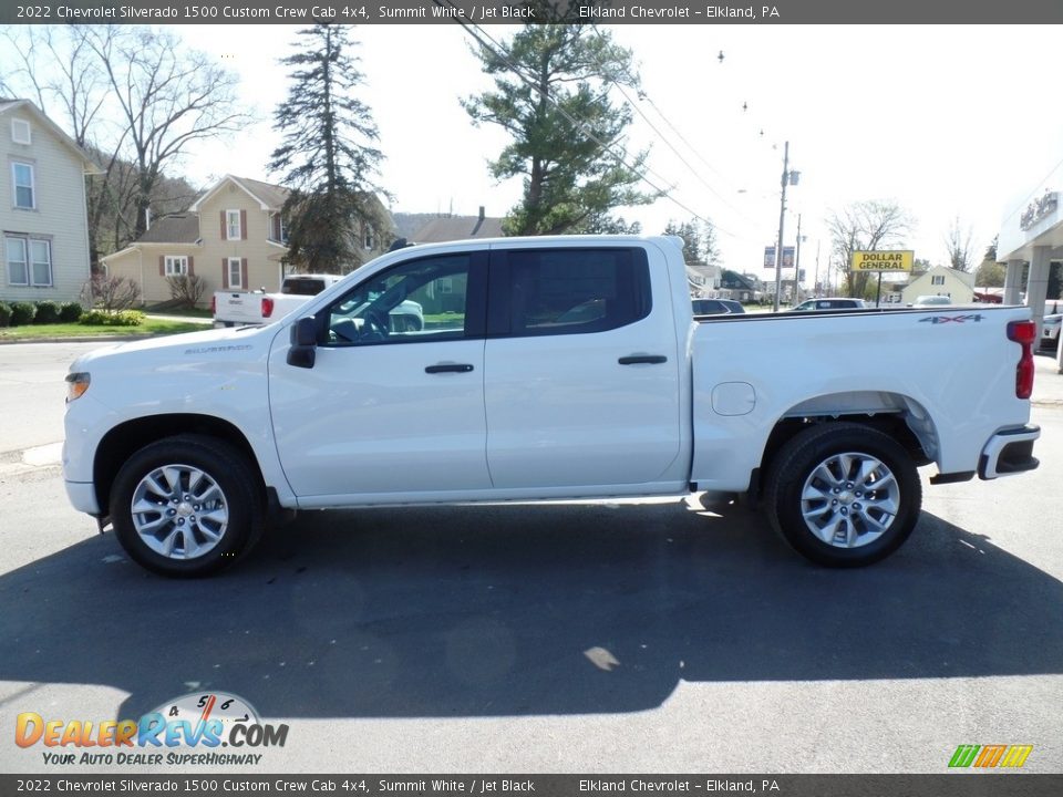 2022 Chevrolet Silverado 1500 Custom Crew Cab 4x4 Summit White / Jet Black Photo #8