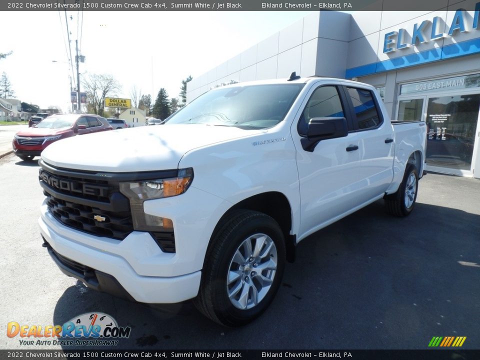 2022 Chevrolet Silverado 1500 Custom Crew Cab 4x4 Summit White / Jet Black Photo #10