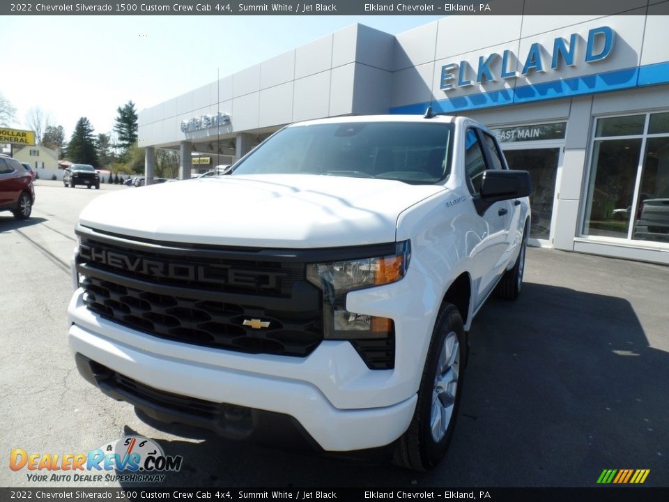 2022 Chevrolet Silverado 1500 Custom Crew Cab 4x4 Summit White / Jet Black Photo #11