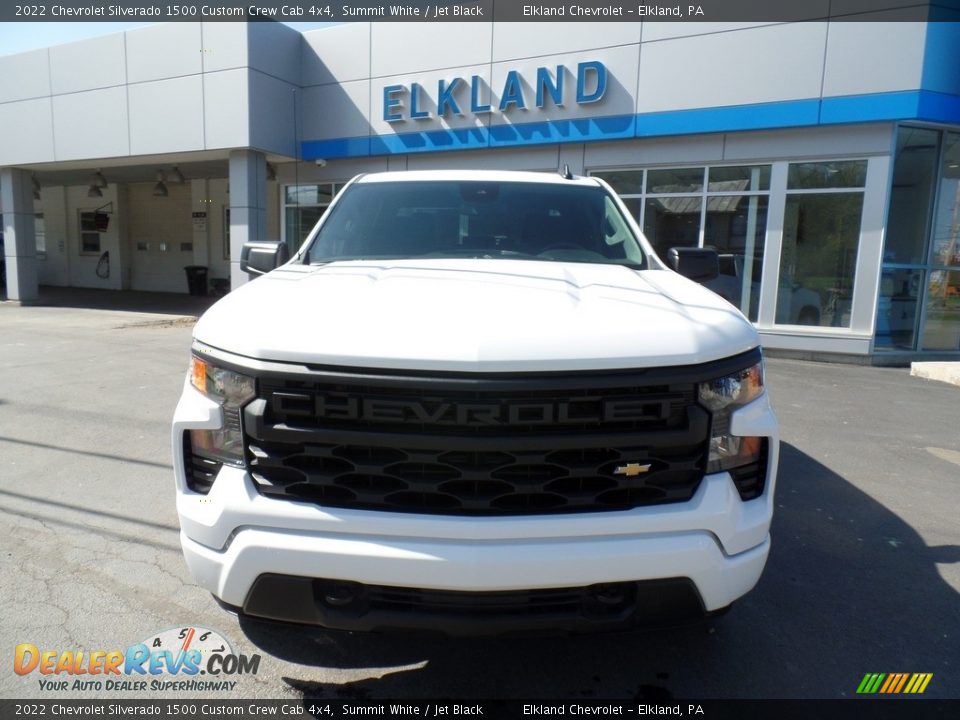 2022 Chevrolet Silverado 1500 Custom Crew Cab 4x4 Summit White / Jet Black Photo #12