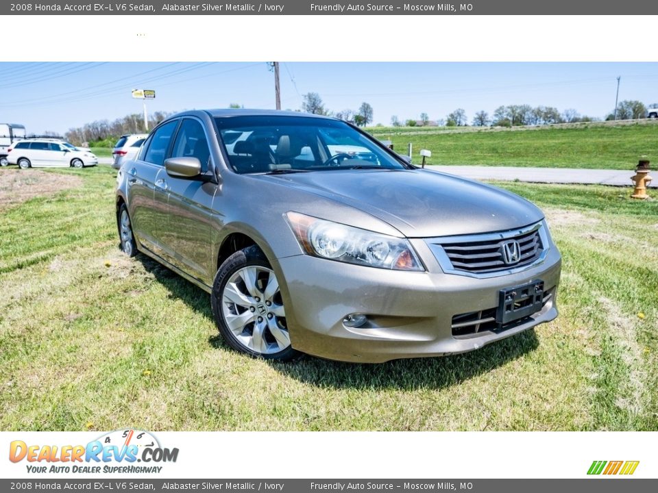 2008 Honda Accord EX-L V6 Sedan Alabaster Silver Metallic / Ivory Photo #1