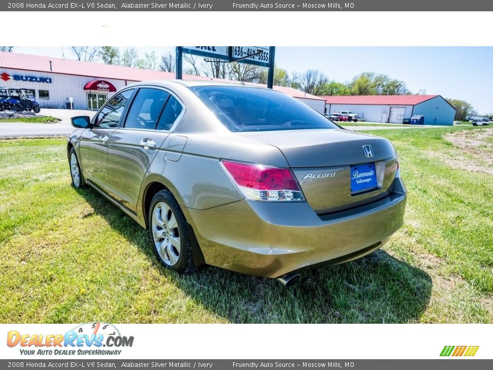 2008 Honda Accord EX-L V6 Sedan Alabaster Silver Metallic / Ivory Photo #6