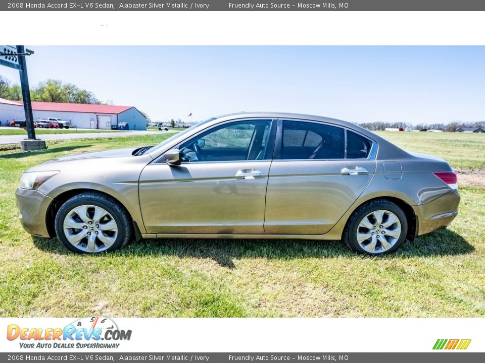 2008 Honda Accord EX-L V6 Sedan Alabaster Silver Metallic / Ivory Photo #7