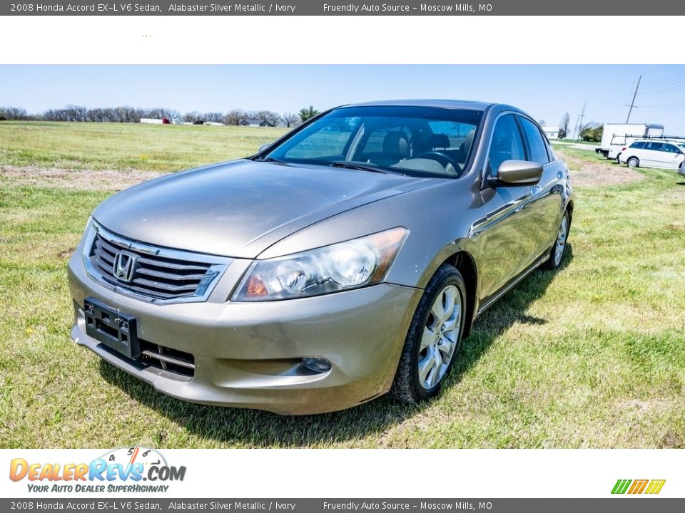 2008 Honda Accord EX-L V6 Sedan Alabaster Silver Metallic / Ivory Photo #8