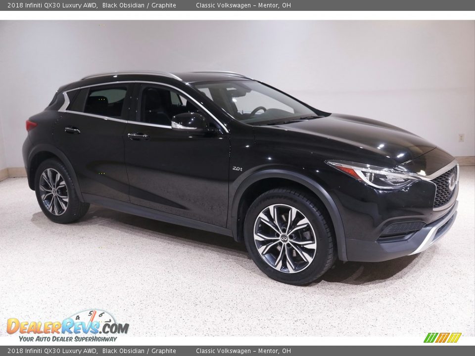Black Obsidian 2018 Infiniti QX30 Luxury AWD Photo #1