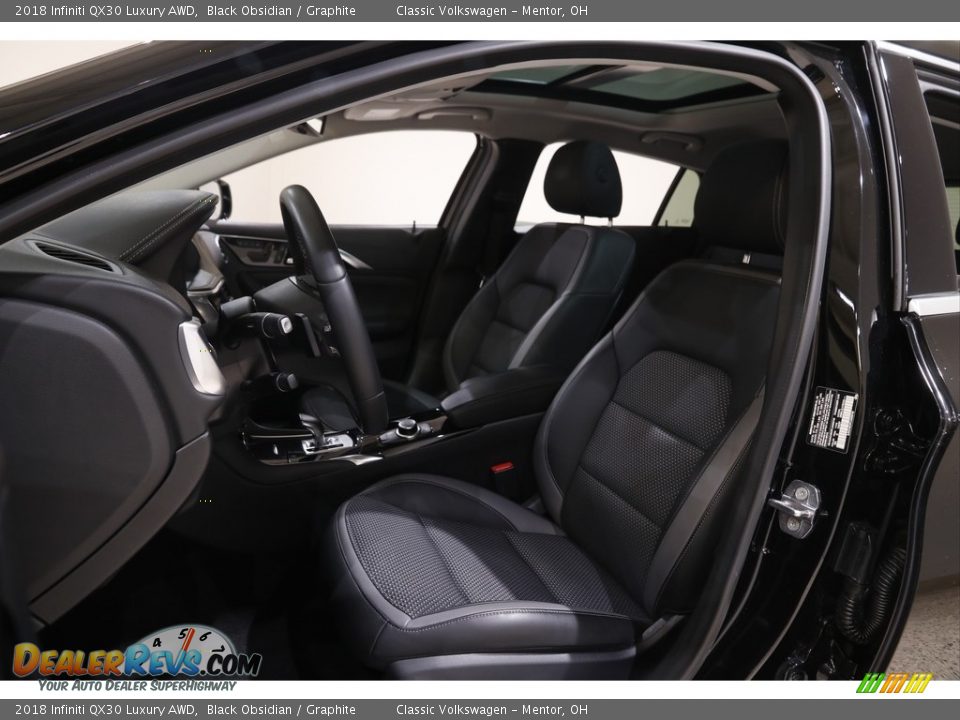 Graphite Interior - 2018 Infiniti QX30 Luxury AWD Photo #5