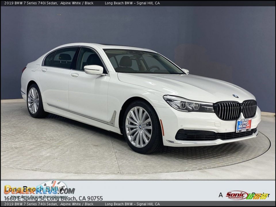 2019 BMW 7 Series 740i Sedan Alpine White / Black Photo #1