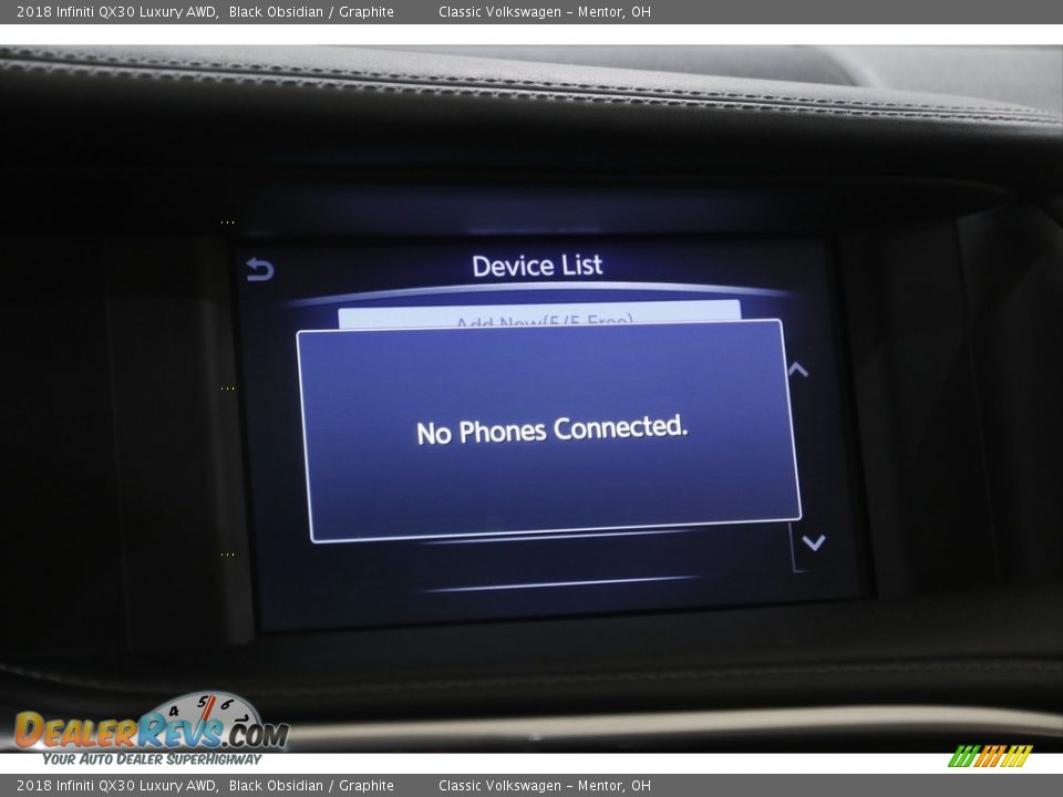 2018 Infiniti QX30 Luxury AWD Black Obsidian / Graphite Photo #11