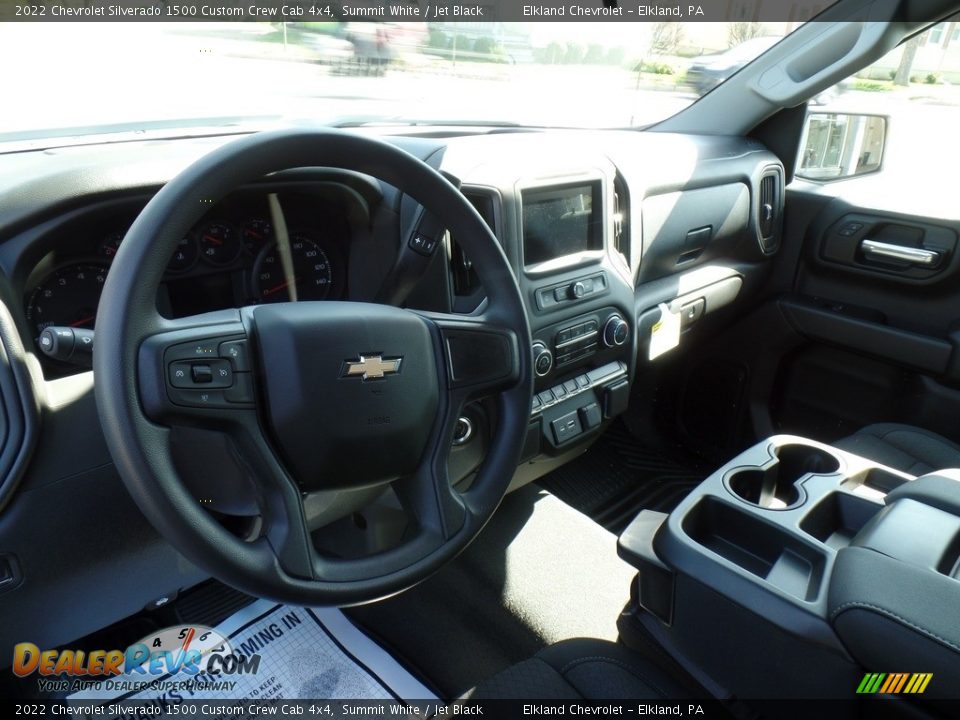 2022 Chevrolet Silverado 1500 Custom Crew Cab 4x4 Summit White / Jet Black Photo #23