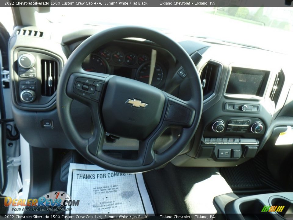 2022 Chevrolet Silverado 1500 Custom Crew Cab 4x4 Summit White / Jet Black Photo #24