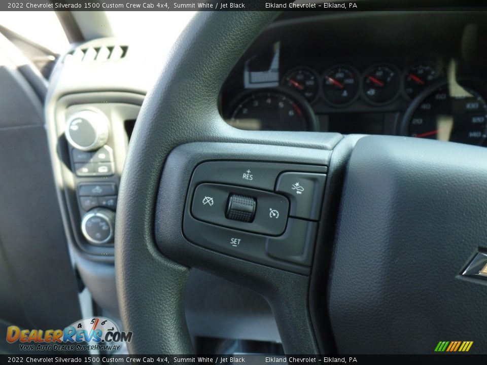 2022 Chevrolet Silverado 1500 Custom Crew Cab 4x4 Summit White / Jet Black Photo #25