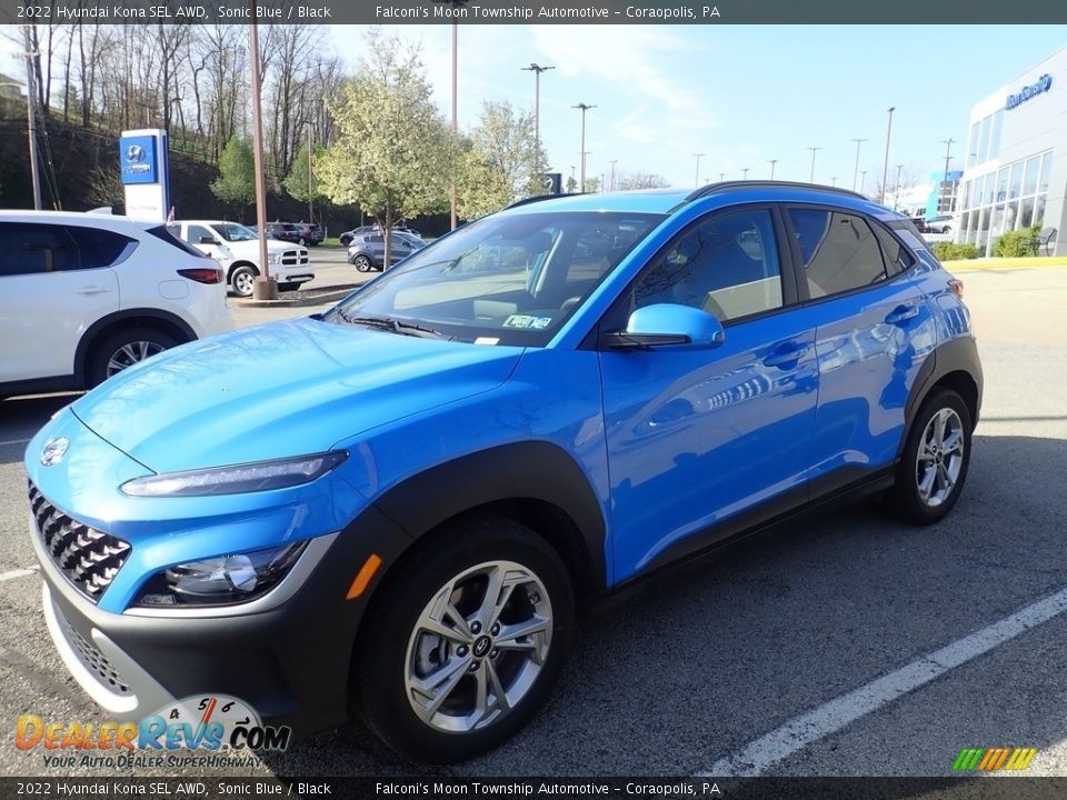 2022 Hyundai Kona SEL AWD Sonic Blue / Black Photo #1