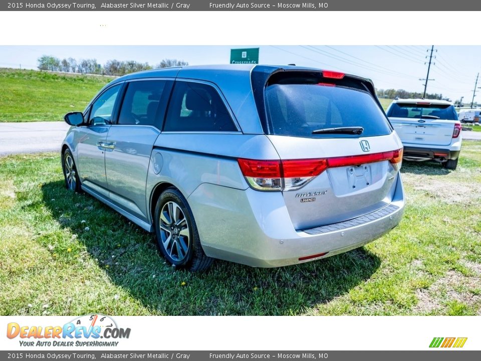 2015 Honda Odyssey Touring Alabaster Silver Metallic / Gray Photo #6