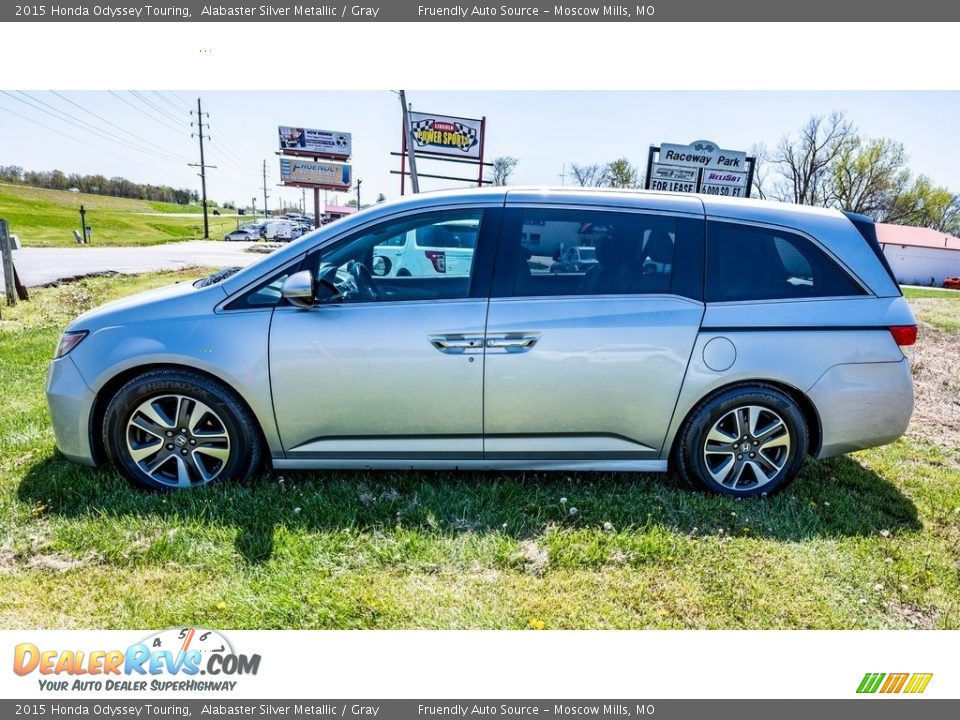 2015 Honda Odyssey Touring Alabaster Silver Metallic / Gray Photo #7