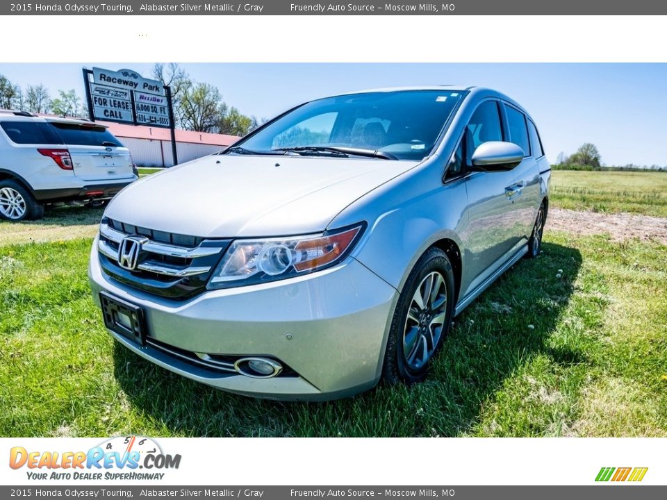 2015 Honda Odyssey Touring Alabaster Silver Metallic / Gray Photo #8