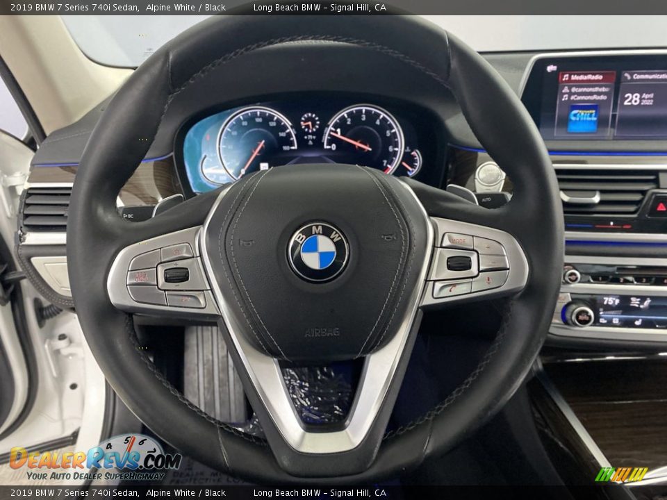 2019 BMW 7 Series 740i Sedan Alpine White / Black Photo #16