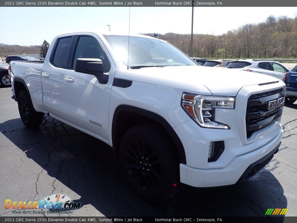 2021 GMC Sierra 1500 Elevation Double Cab 4WD Summit White / Jet Black Photo #9