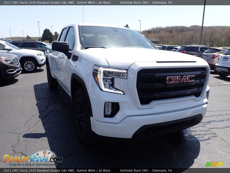 2021 GMC Sierra 1500 Elevation Double Cab 4WD Summit White / Jet Black Photo #10