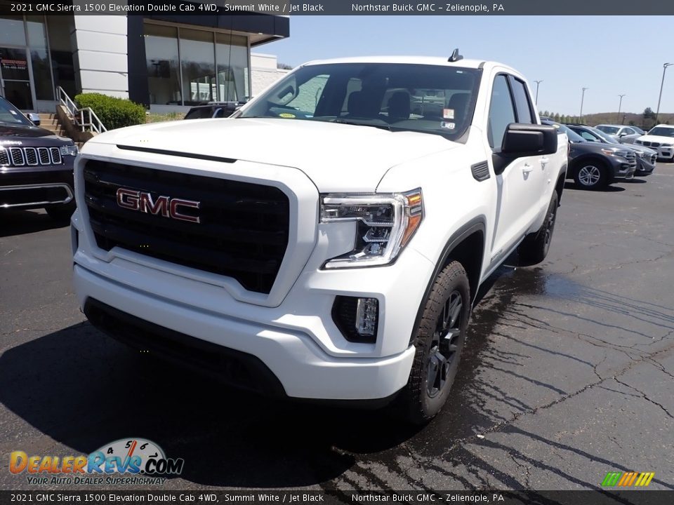 2021 GMC Sierra 1500 Elevation Double Cab 4WD Summit White / Jet Black Photo #12