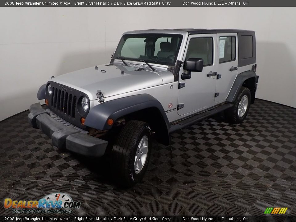 2008 Jeep Wrangler Unlimited X 4x4 Bright Silver Metallic / Dark Slate Gray/Med Slate Gray Photo #8