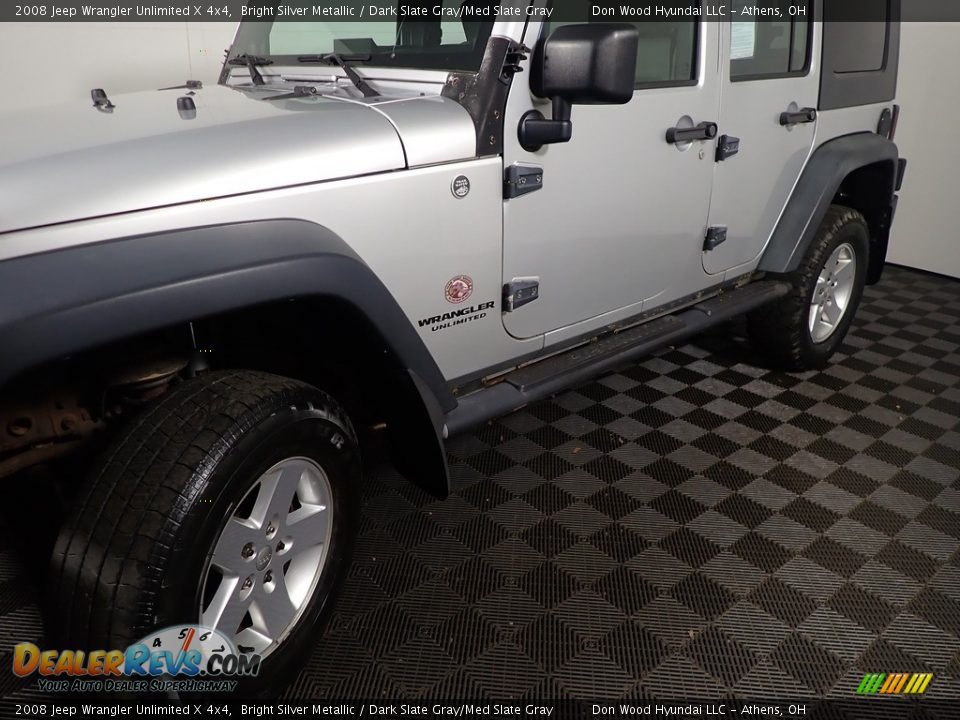 2008 Jeep Wrangler Unlimited X 4x4 Bright Silver Metallic / Dark Slate Gray/Med Slate Gray Photo #9