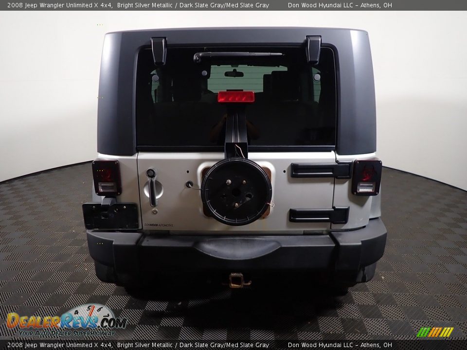 2008 Jeep Wrangler Unlimited X 4x4 Bright Silver Metallic / Dark Slate Gray/Med Slate Gray Photo #11