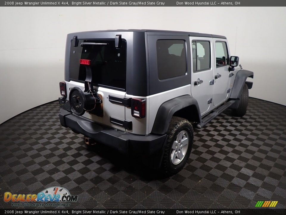 2008 Jeep Wrangler Unlimited X 4x4 Bright Silver Metallic / Dark Slate Gray/Med Slate Gray Photo #13
