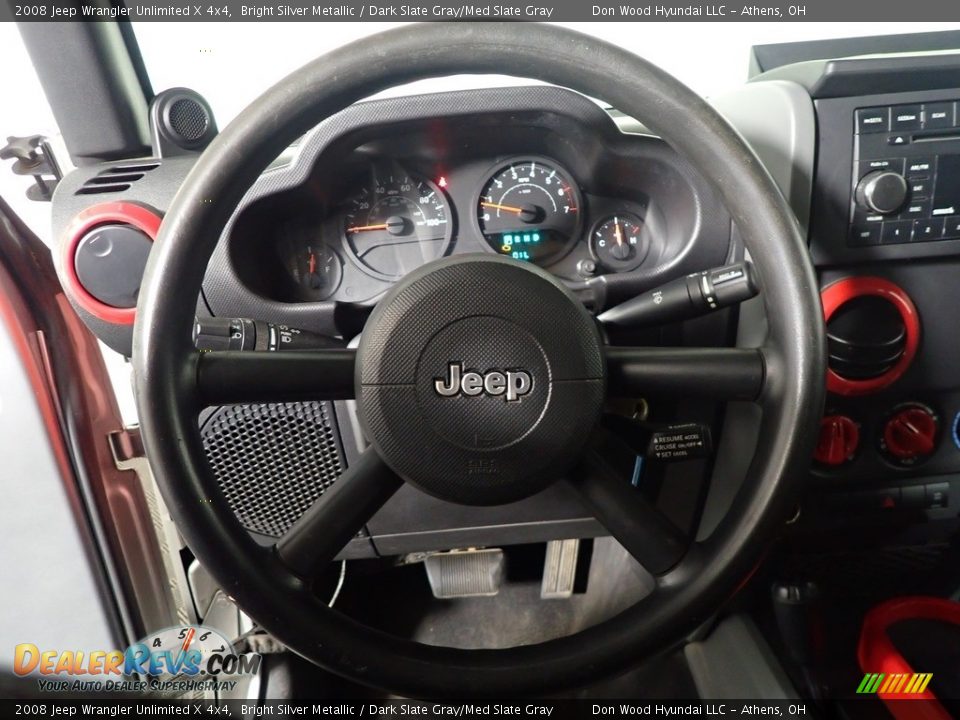 2008 Jeep Wrangler Unlimited X 4x4 Bright Silver Metallic / Dark Slate Gray/Med Slate Gray Photo #16