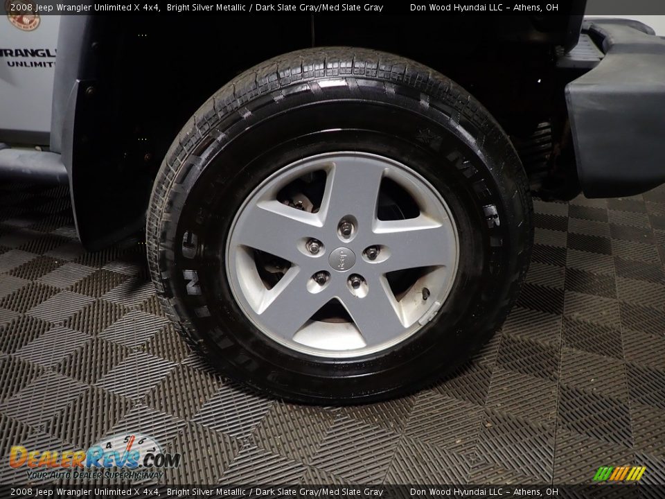 2008 Jeep Wrangler Unlimited X 4x4 Bright Silver Metallic / Dark Slate Gray/Med Slate Gray Photo #18