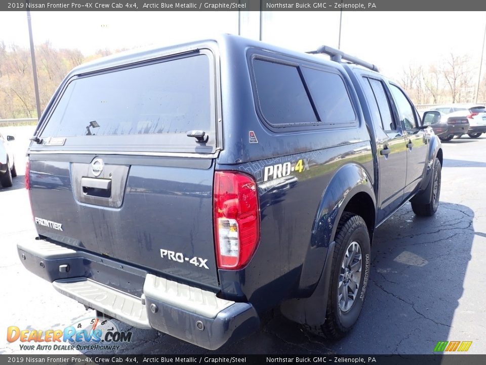 2019 Nissan Frontier Pro-4X Crew Cab 4x4 Arctic Blue Metallic / Graphite/Steel Photo #7