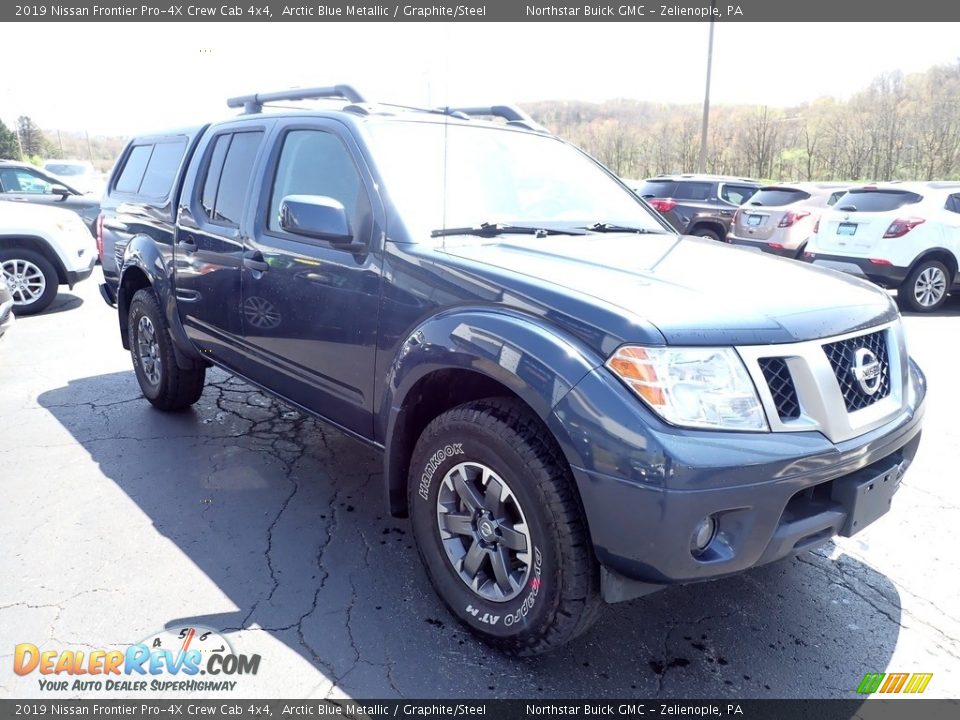 2019 Nissan Frontier Pro-4X Crew Cab 4x4 Arctic Blue Metallic / Graphite/Steel Photo #9