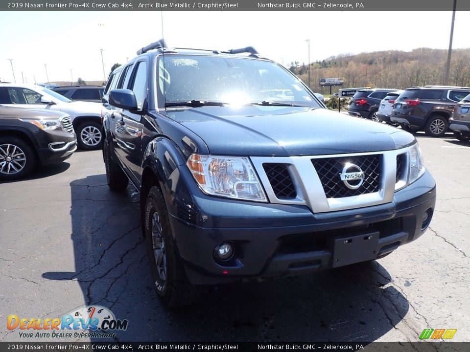 2019 Nissan Frontier Pro-4X Crew Cab 4x4 Arctic Blue Metallic / Graphite/Steel Photo #10