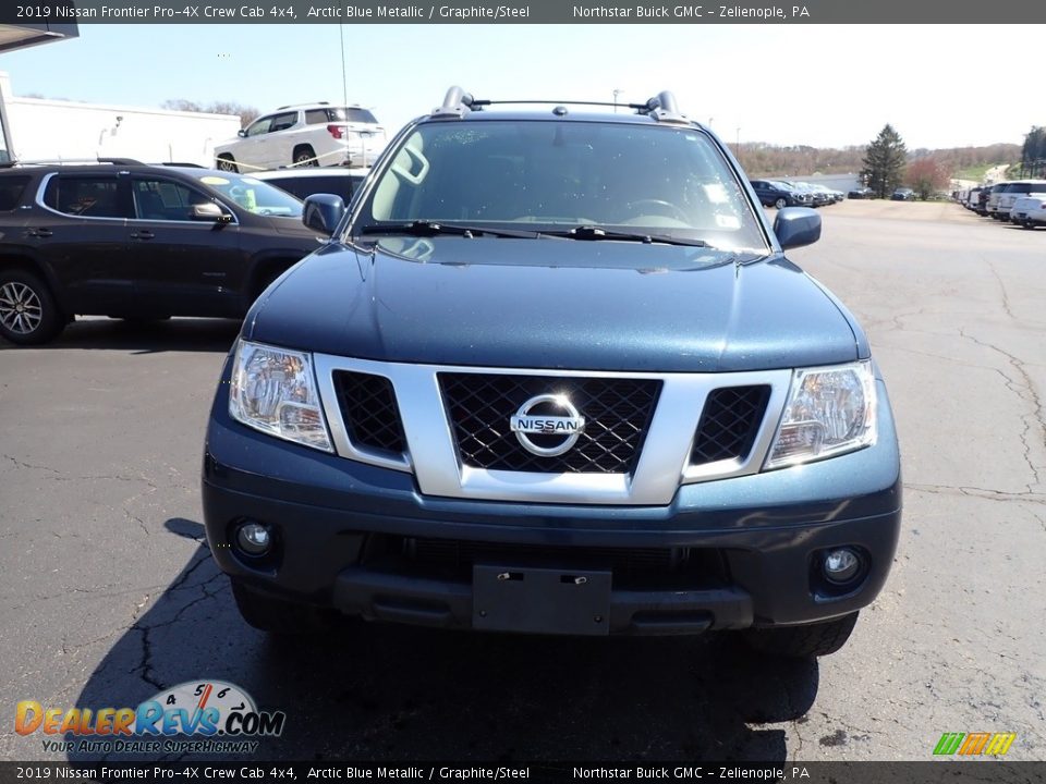 2019 Nissan Frontier Pro-4X Crew Cab 4x4 Arctic Blue Metallic / Graphite/Steel Photo #11