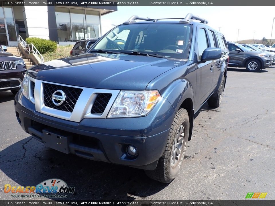 2019 Nissan Frontier Pro-4X Crew Cab 4x4 Arctic Blue Metallic / Graphite/Steel Photo #12