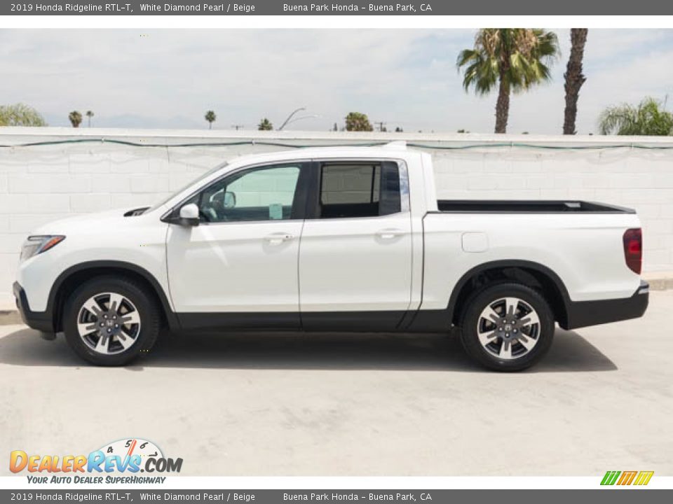 2019 Honda Ridgeline RTL-T White Diamond Pearl / Beige Photo #8