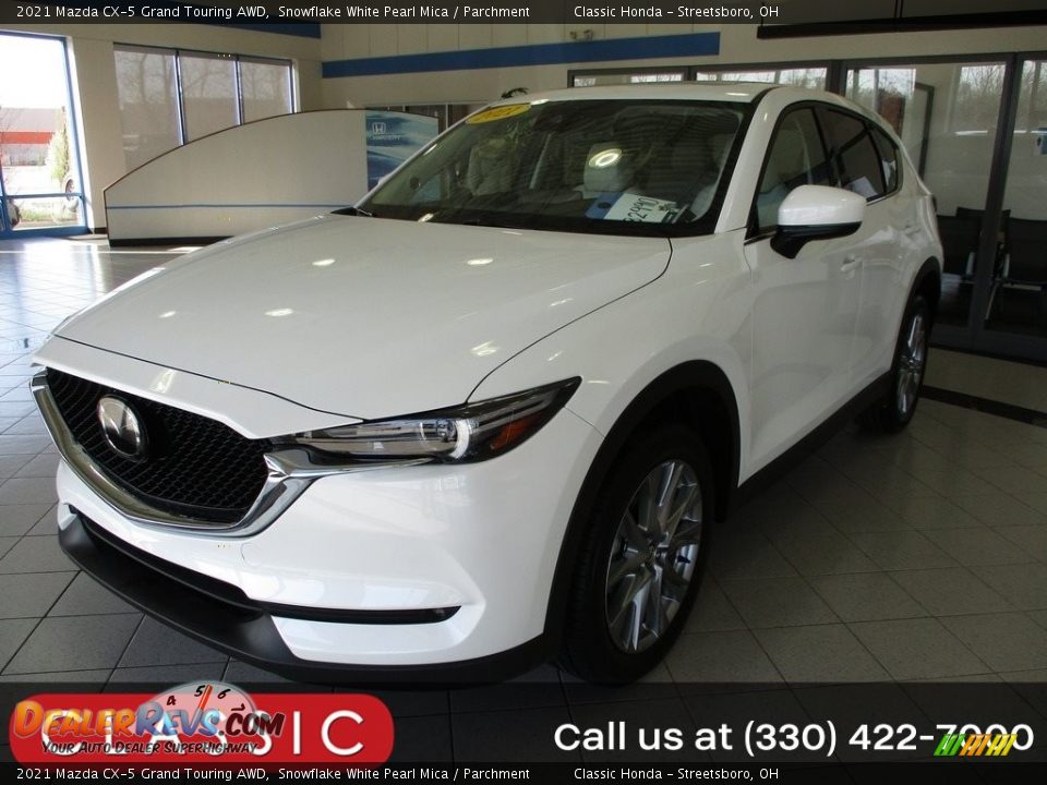 2021 Mazda CX-5 Grand Touring AWD Snowflake White Pearl Mica / Parchment Photo #1